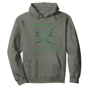 Faith Hope Love Liver Cancer Awareness Hoodie Butterfly Ribbon Floral Gift
