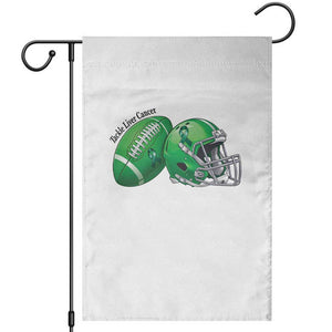 Liver Cancer Support Gift Garden Flag October Tackle Cancer Football
