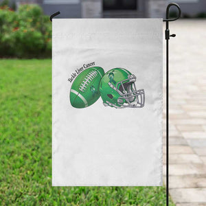 Liver Cancer Support Gift Garden Flag October Tackle Cancer Football