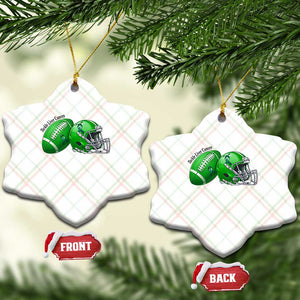Liver Cancer Support Gift Ceramic Ornament October Tackle Cancer Football