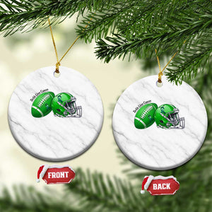 Liver Cancer Support Gift Ceramic Ornament October Tackle Cancer Football