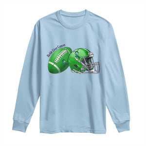 Liver Cancer Support Gift Long Sleeve Shirt October Tackle Cancer Football