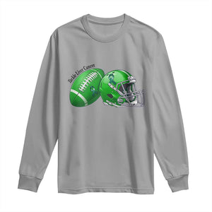 Liver Cancer Support Gift Long Sleeve Shirt October Tackle Cancer Football