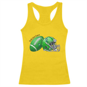 Liver Cancer Support Gift Racerback Tank Top October Tackle Cancer Football