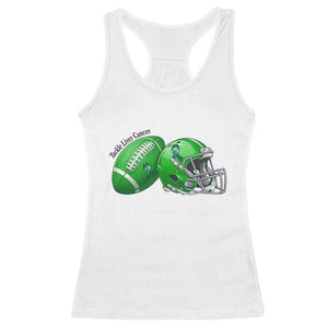 Liver Cancer Support Gift Racerback Tank Top October Tackle Cancer Football