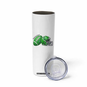 Liver Cancer Support Gift Skinny Tumbler October Tackle Cancer Football