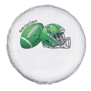Liver Cancer Support Gift Spare Tire Cover October Tackle Cancer Football