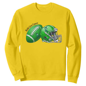 Liver Cancer Support Gift Sweatshirt October Tackle Cancer Football