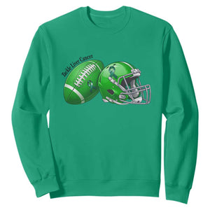 Liver Cancer Support Gift Sweatshirt October Tackle Cancer Football