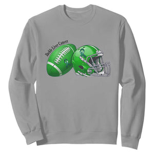Liver Cancer Support Gift Sweatshirt October Tackle Cancer Football