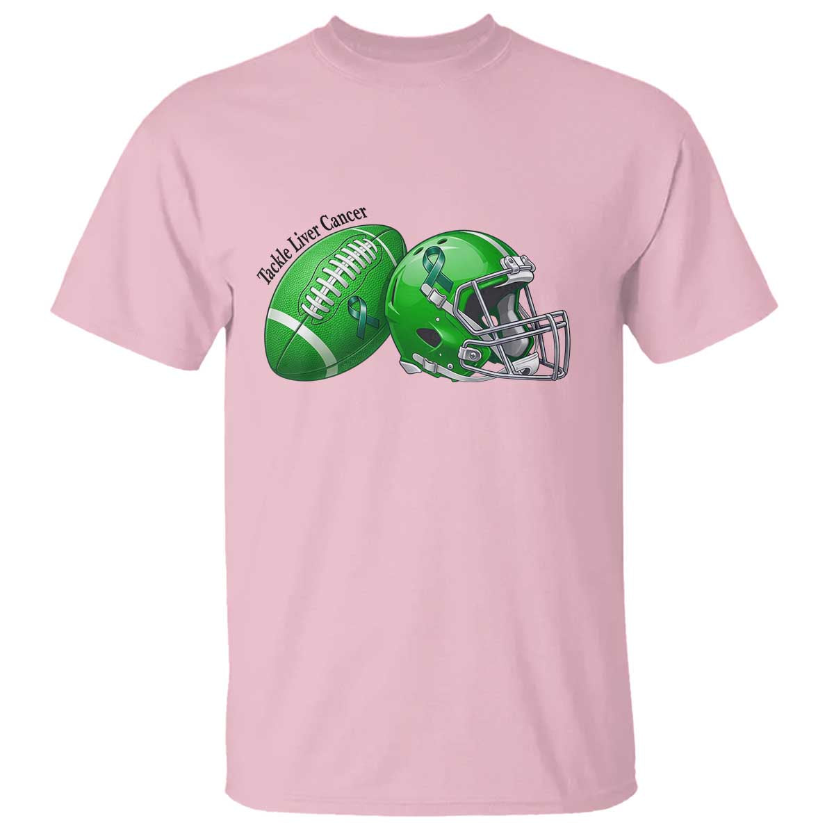 Liver Cancer Support Gift T Shirt October Tackle Cancer Football