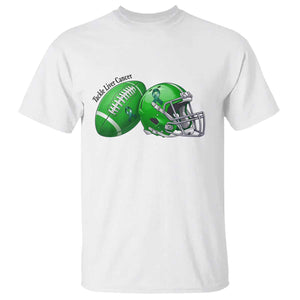 Liver Cancer Support Gift T Shirt October Tackle Cancer Football