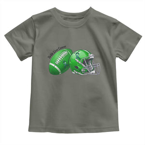 Liver Cancer Support Gift Toddler T Shirt October Tackle Cancer Football