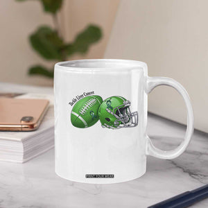Liver Cancer Support Gift Coffee Mug October Tackle Cancer Football