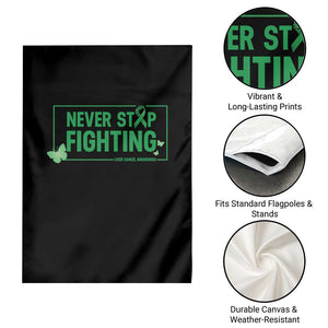 Liver Cancer Warrior Garden Flag Never Stop Fighting Support Gift