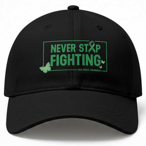 Liver Cancer Warrior Baseball Cap Never Stop Fighting Support Gift