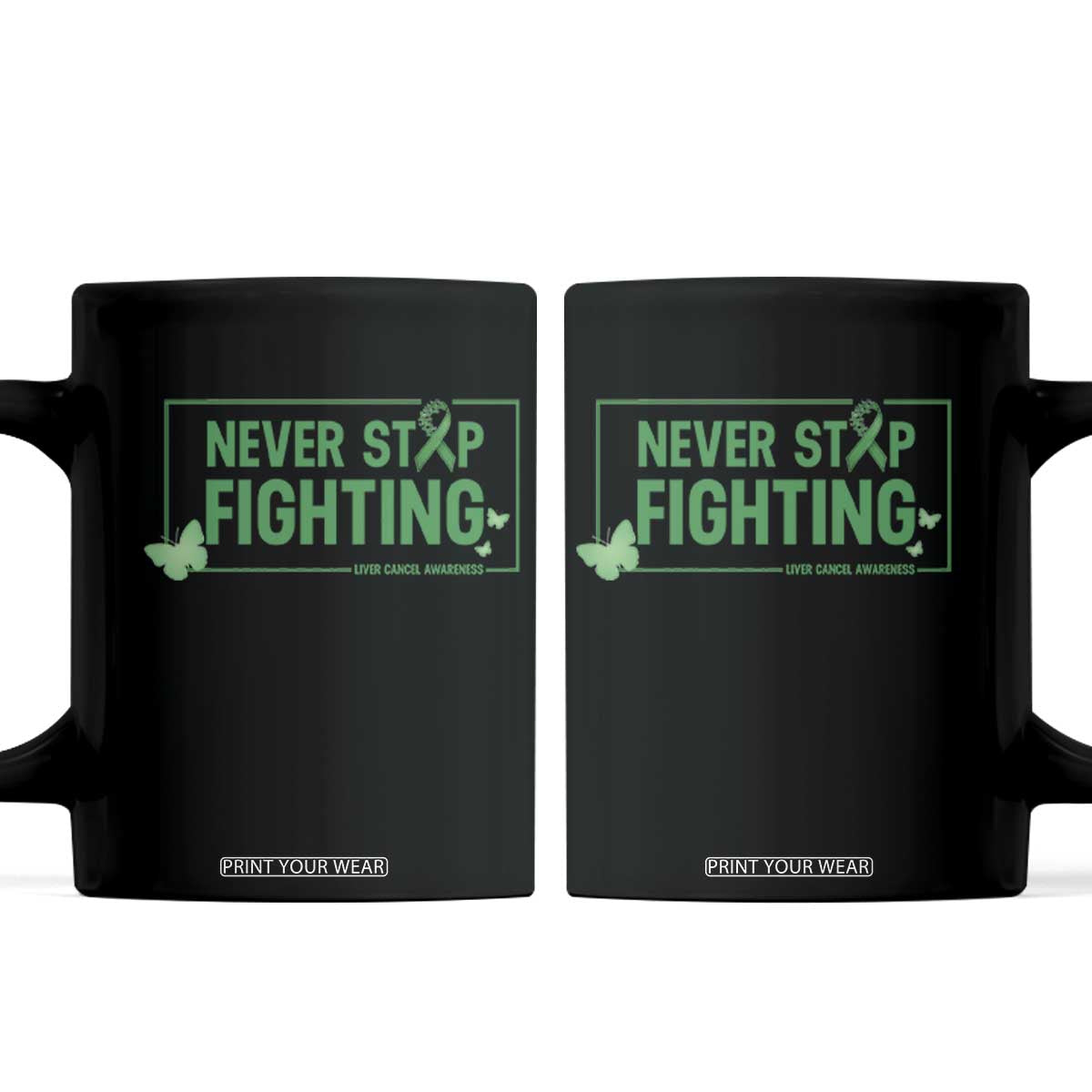 Liver Cancer Warrior Coffee Mug Never Stop Fighting Support Gift