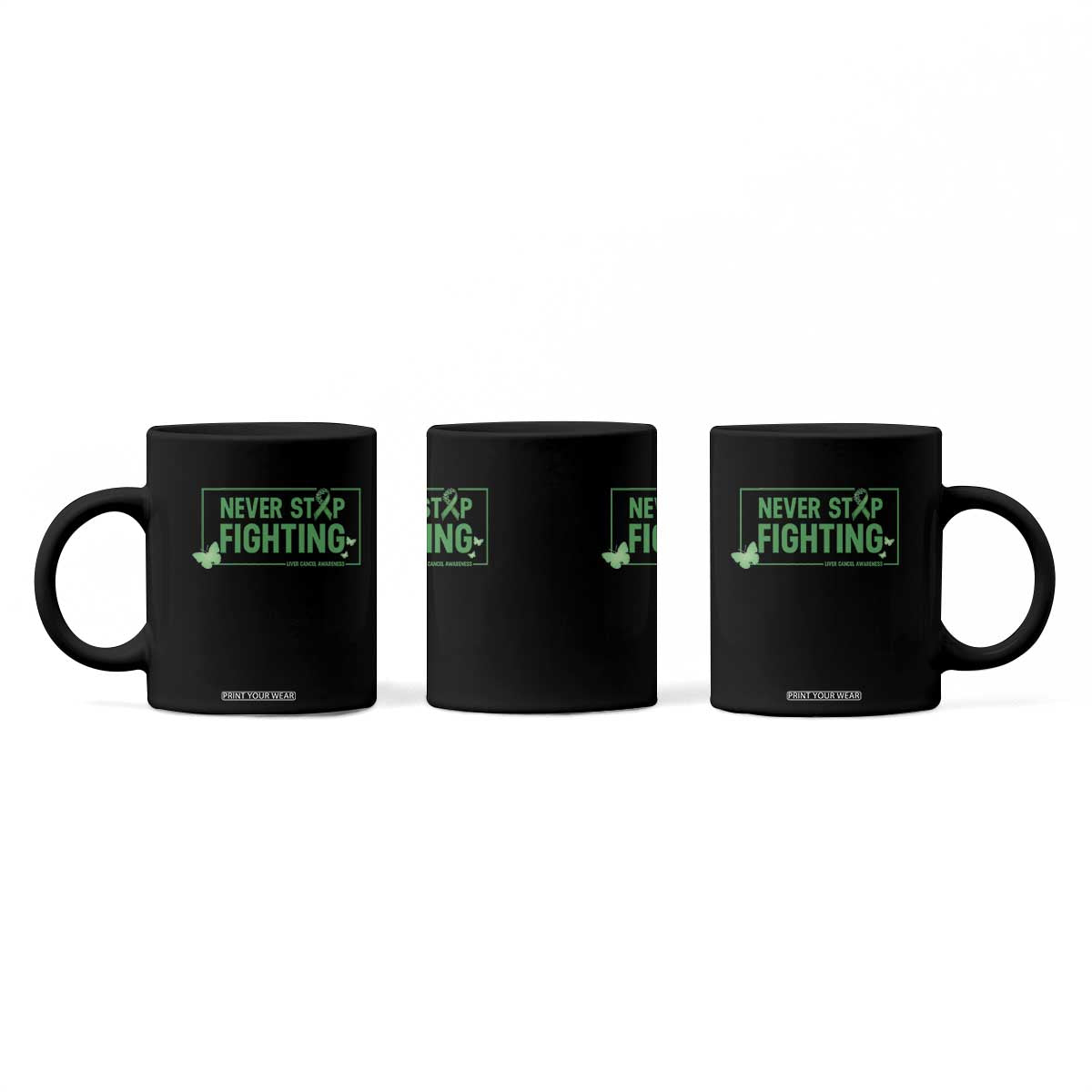 Liver Cancer Warrior Coffee Mug Never Stop Fighting Support Gift