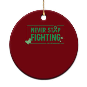 Liver Cancer Warrior Ceramic Ornament Never Stop Fighting Support Gift