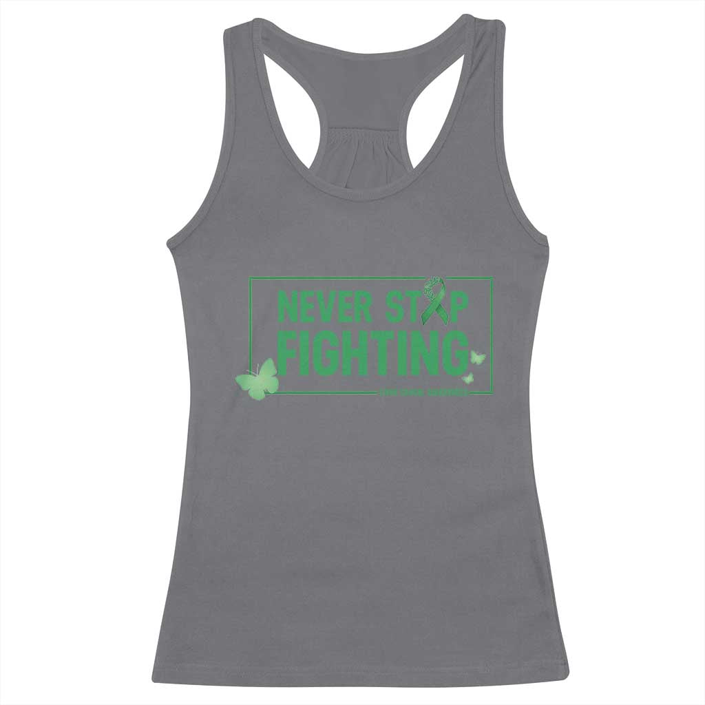 Liver Cancer Warrior Racerback Tank Top Never Stop Fighting Support Gift