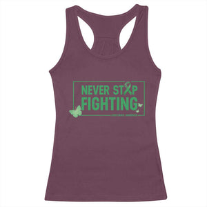 Liver Cancer Warrior Racerback Tank Top Never Stop Fighting Support Gift