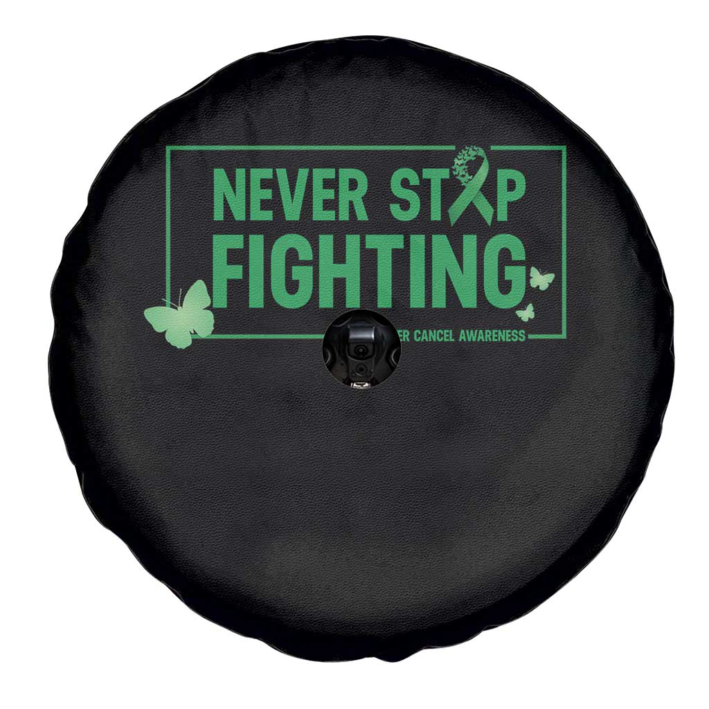 Liver Cancer Warrior Spare Tire Cover Never Stop Fighting Support Gift