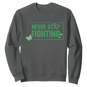 Liver Cancer Warrior Sweatshirt Never Stop Fighting Support Gift