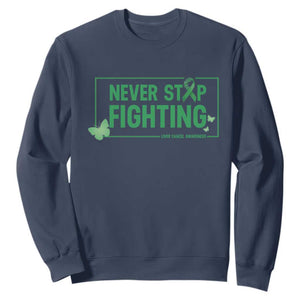 Liver Cancer Warrior Sweatshirt Never Stop Fighting Support Gift
