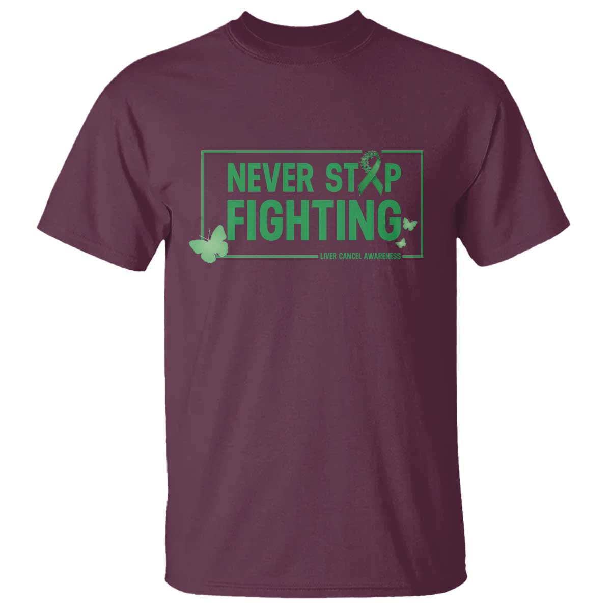 Liver Cancer Warrior T Shirt Never Stop Fighting Support Gift