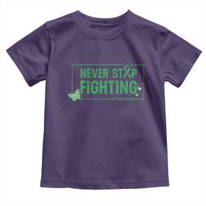 Liver Cancer Warrior Toddler T Shirt Never Stop Fighting Support Gift