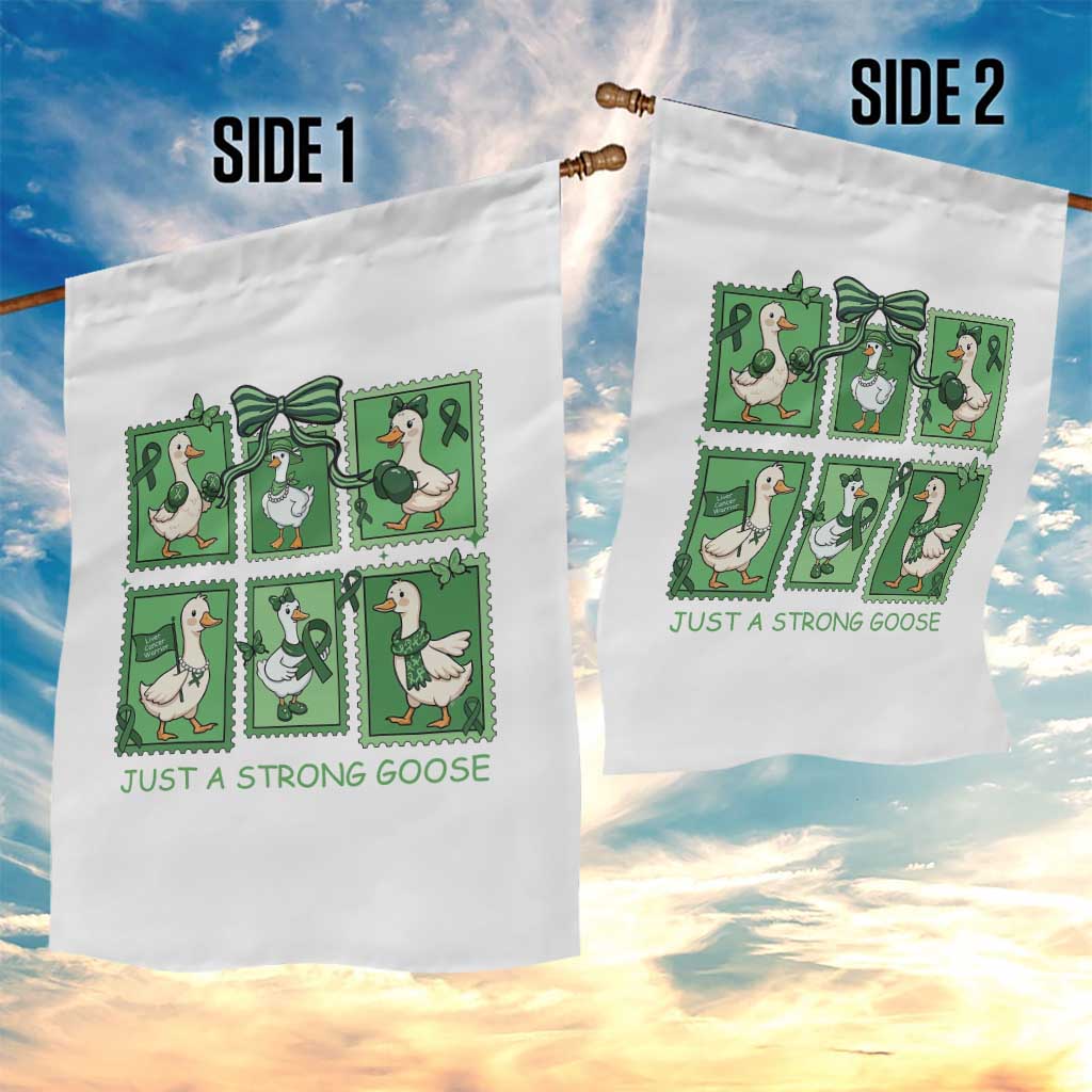 Funny Liver Cancer Warrior Support Gift Garden Flag Just A Strong Goose