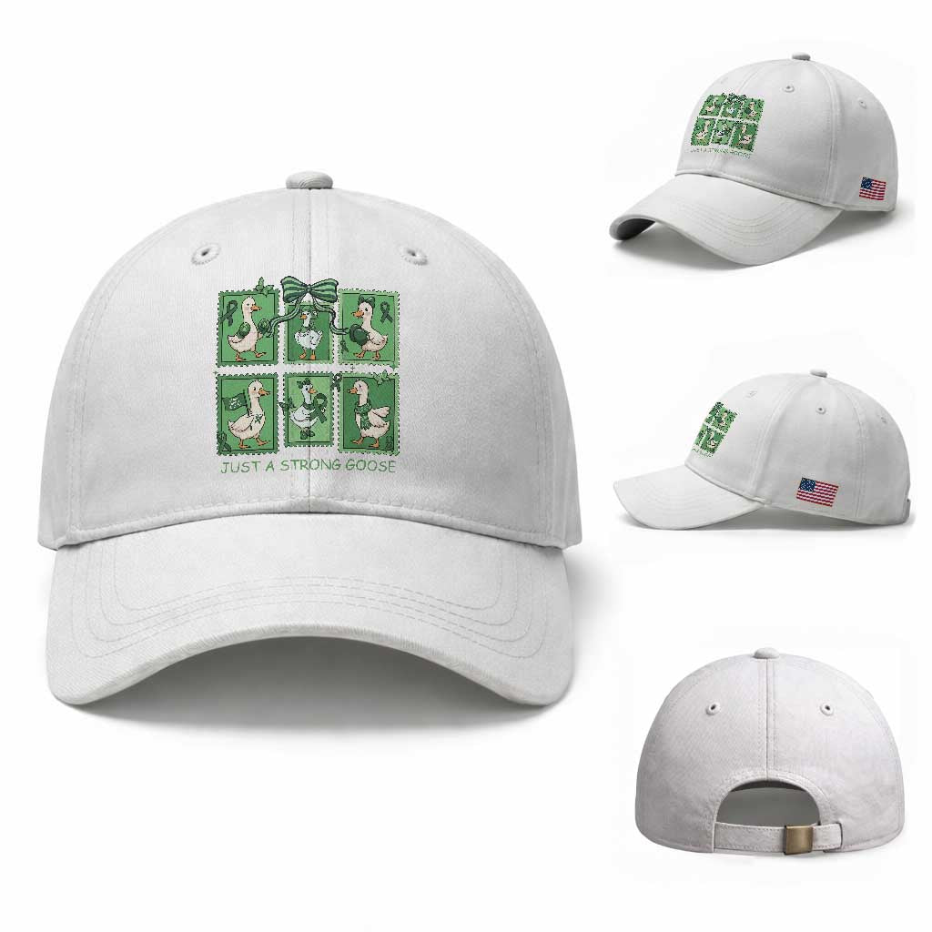 Funny Liver Cancer Warrior Support Gift Baseball Cap Just A Strong Goose