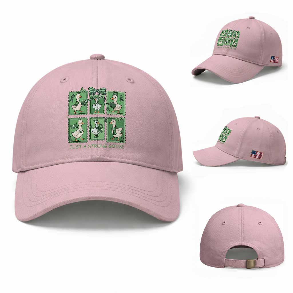 Funny Liver Cancer Warrior Support Gift Baseball Cap Just A Strong Goose