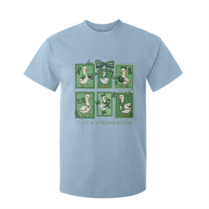 Funny Liver Cancer Warrior Support Gift T Shirt For Kid Just A Strong Goose