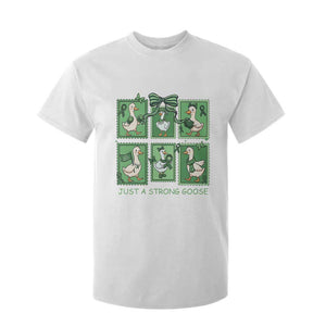 Funny Liver Cancer Warrior Support Gift T Shirt For Kid Just A Strong Goose