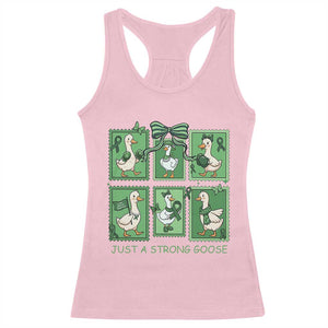 Funny Liver Cancer Warrior Support Gift Racerback Tank Top Just A Strong Goose