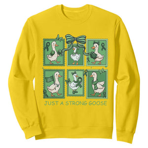 Funny Liver Cancer Warrior Support Gift Sweatshirt Just A Strong Goose