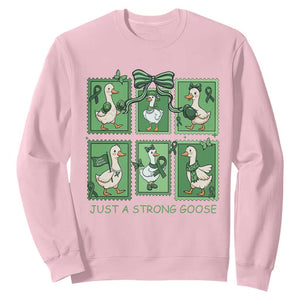 Funny Liver Cancer Warrior Support Gift Sweatshirt Just A Strong Goose