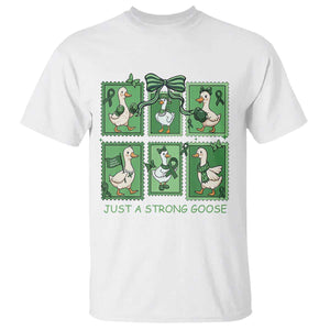 Funny Liver Cancer Warrior Support Gift T Shirt Just A Strong Goose