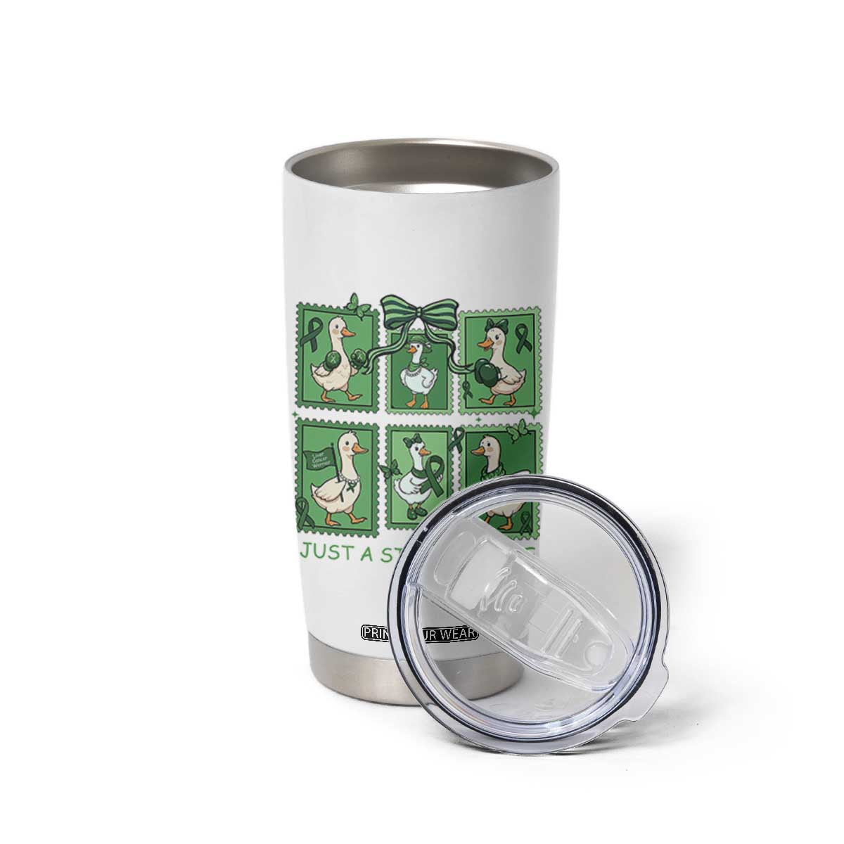 Funny Liver Cancer Warrior Support Gift Tumbler Cup Just A Strong Goose