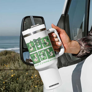 Funny Liver Cancer Warrior Support Gift Tumbler With Handle Just A Strong Goose