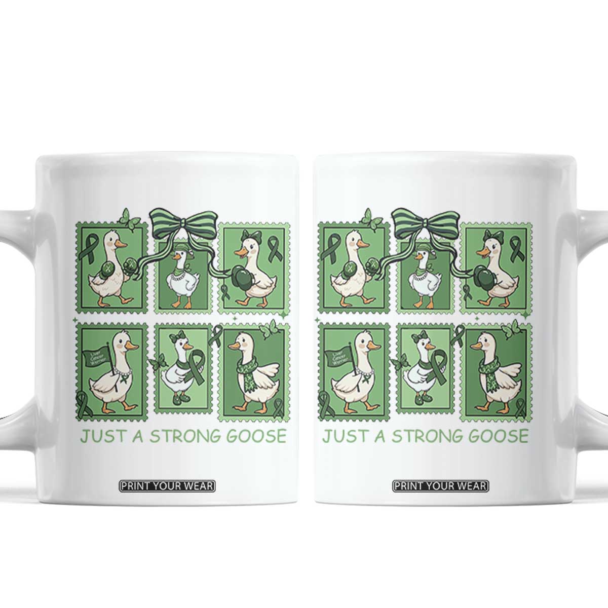 Funny Liver Cancer Warrior Support Gift Coffee Mug Just A Strong Goose