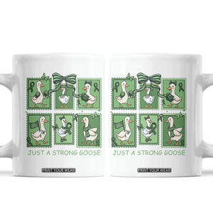Funny Liver Cancer Warrior Support Gift Coffee Mug Just A Strong Goose