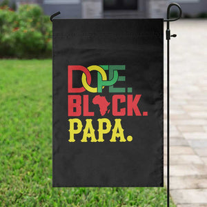 Dope Black Papa Garden Flag Melanin King Fathers Day Gift
