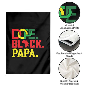 Dope Black Papa Garden Flag Melanin King Fathers Day Gift