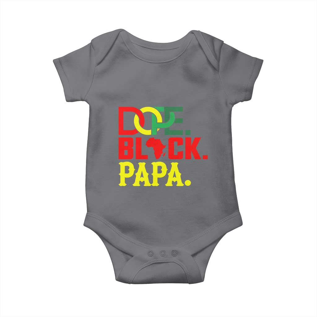 Dope Black Papa Baby Onesie Melanin King Fathers Day Gift