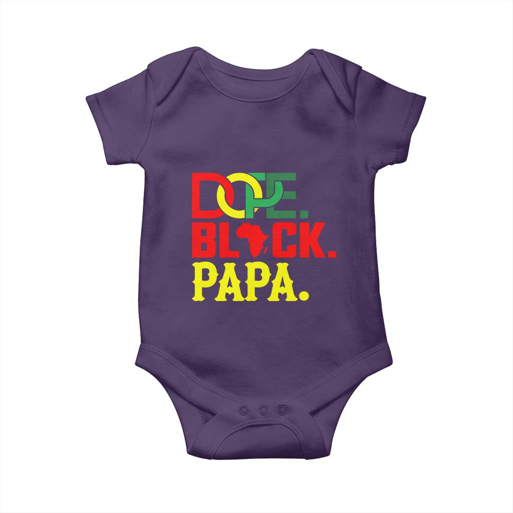 Dope Black Papa Baby Onesie Melanin King Fathers Day Gift