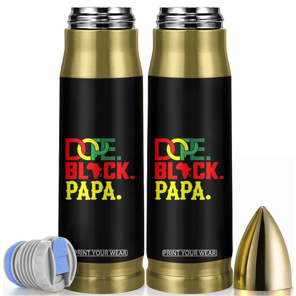 Dope Black Papa Bullet Tumbler Melanin King Fathers Day Gift
