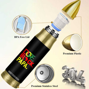 Dope Black Papa Bullet Tumbler Melanin King Fathers Day Gift