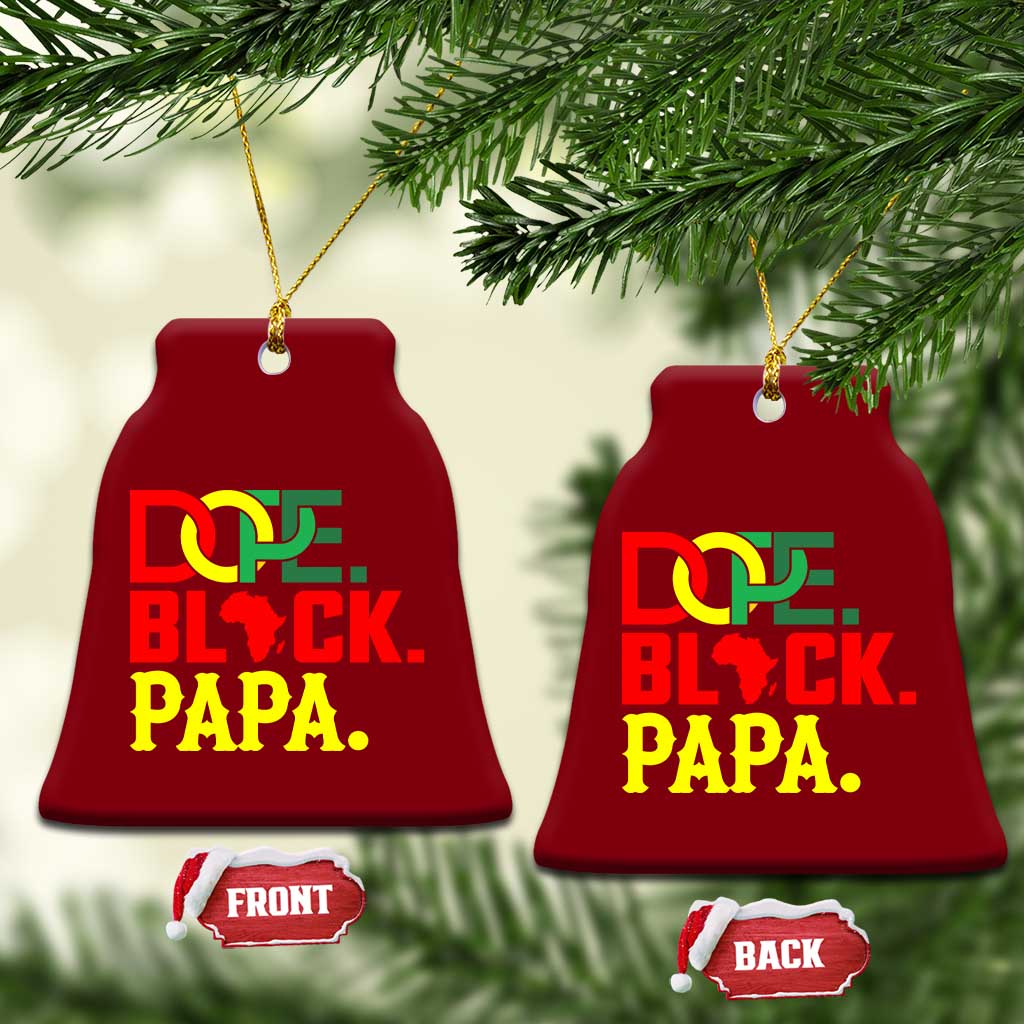 Dope Black Papa Ceramic Ornament Melanin King Fathers Day Gift